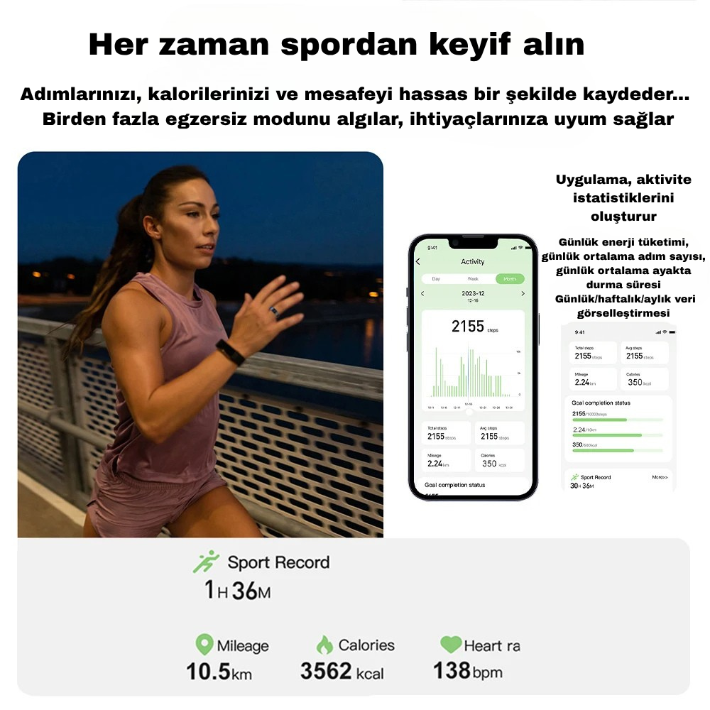 MINDOVA SR02 - Suya Dayanıklı Akıllı Yüzük